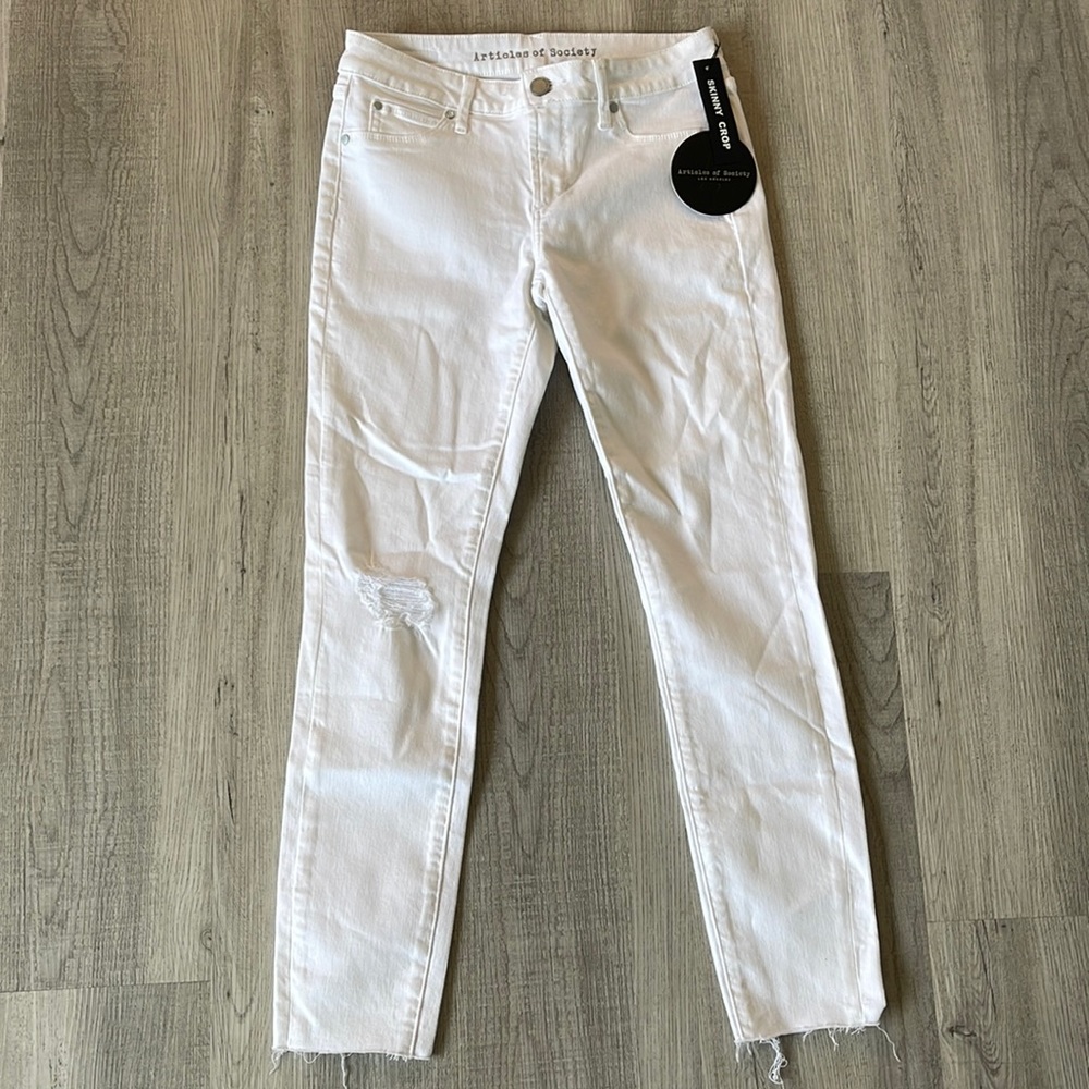 Articles of Society white cropped skinny jean